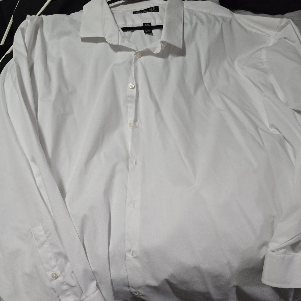 Mens white dress shirt 4xl